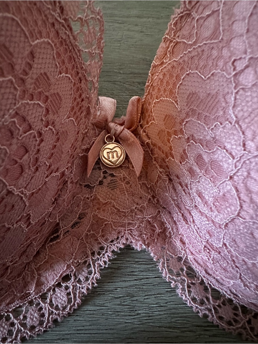 3 Marilyn Monroe Brand New Women’s Size 36C Lace Push-Up Bras - Pink, Rose, Navy - Picture 7 of 10